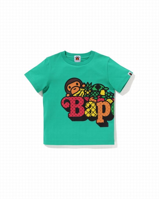 Light Green Bape Milo Fruit Kids' T Shirts | ZA-83491