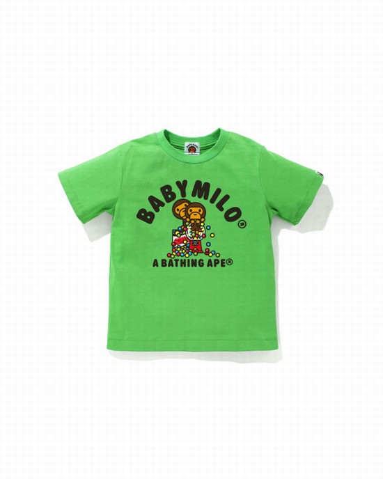 Light Green Bape Milo Gum Ball Kids' T Shirts | ZA-73902