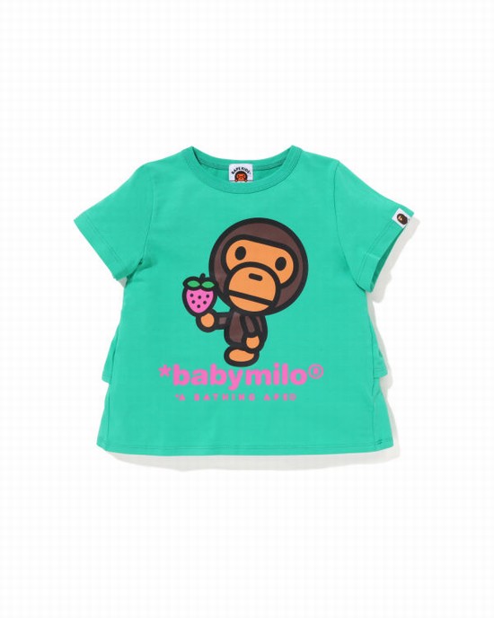 Light Green Bape Milo Strawberry Frill Kids' T Shirts | ZA-10436