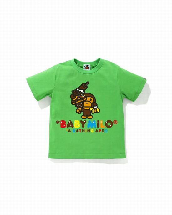 Light Green Bape Milo Sweets Kids' T Shirts | ZA-02395