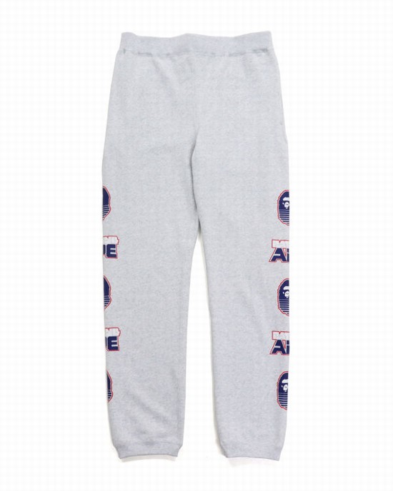 Light Grey Bape Graphic #1 Men's Pants | ZA-98127