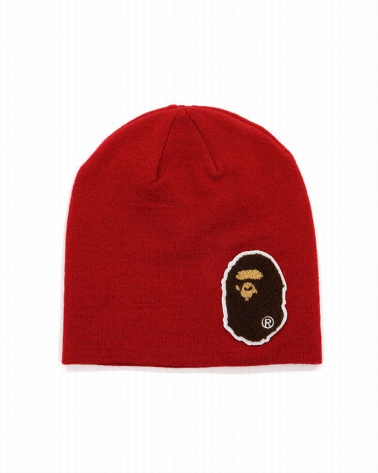 Light Red Bape Big Ape Head Men's Caps | ZA-36597