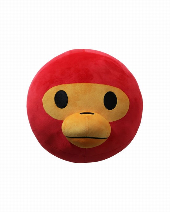 Light Red Bape Milo Kids' Cushion | ZA-78146