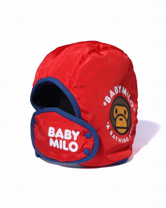 Light Red Bape Milo Racing Kids' Caps | ZA-70916