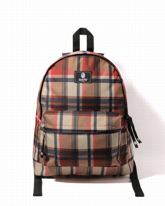 Light Red Bape Premium Happy New Year Men's Backpacks | ZA-31865