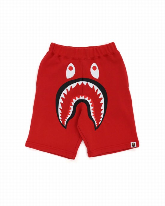 Light Red Bape Shark Kids' Shorts | ZA-76348