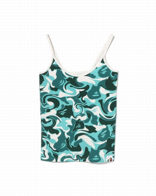 Mint Bape Marble Camo Camisole Women's T Shirts | ZA-89563