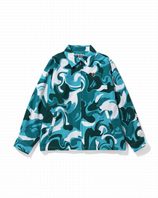 Mint Bape Marble Camo Oversized Zip Women's Jackets | ZA-08924