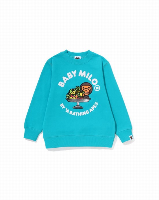 Mint Bape Milo Fruit Crewneck Kids' Sweatshirts | ZA-63517