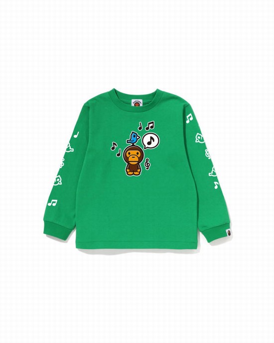 Mint Bape Milo Speech Balloon L/S #2 Kids' T Shirts | ZA-54397