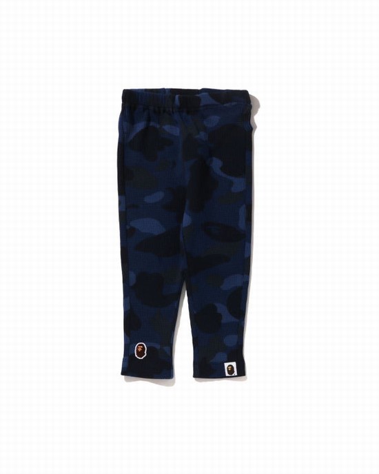 Navy / Blue Bape Color Camo Thermal Kids' Pants | ZA-09746