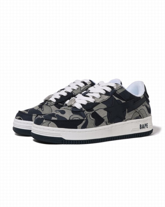 Navy / Blue Bape Cookie Camo 2 STA Women's Sneakers | ZA-67054