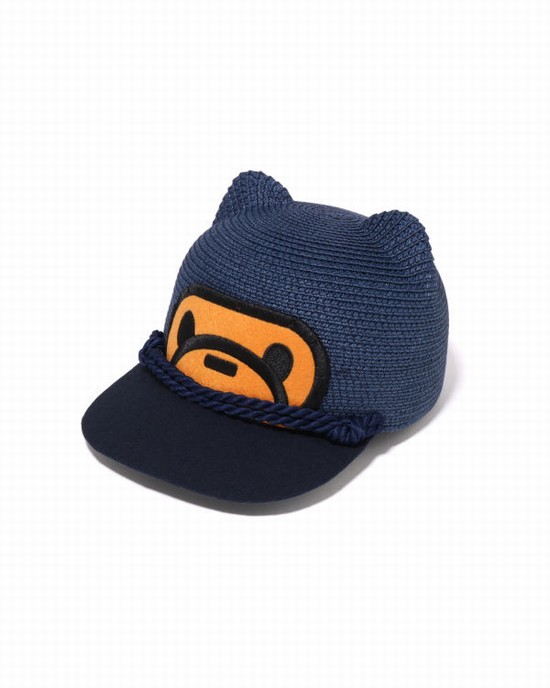 Navy / Blue Bape Milo Blade Kids' Caps | ZA-75049