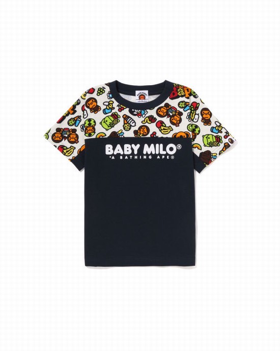 Navy / Blue Bape Milo Mixed Fruit Kids' T Shirts | ZA-01659