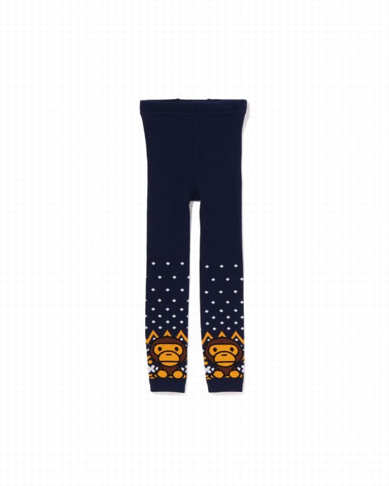 Navy / Blue Bape Milo Nordic Kids' Leggings | ZA-76038