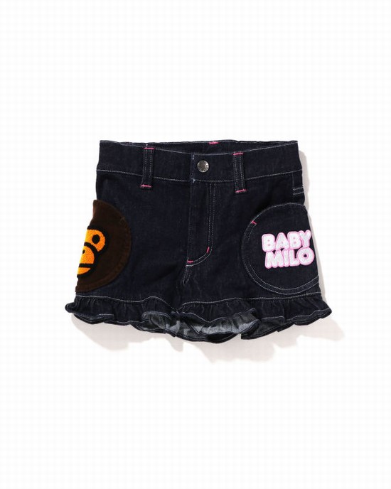 Navy / Blue Bape Milo Pocket Fill Kids' Shorts | ZA-13482