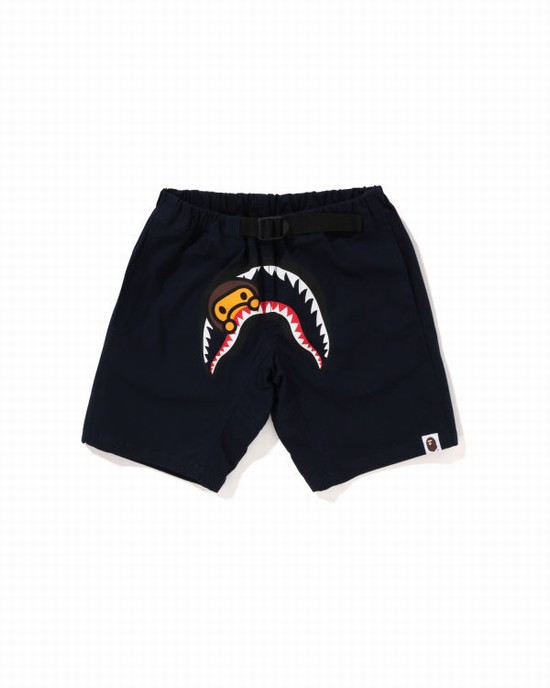 Navy / Blue Bape Milo Shark Climbing Kids' Shorts | ZA-06873