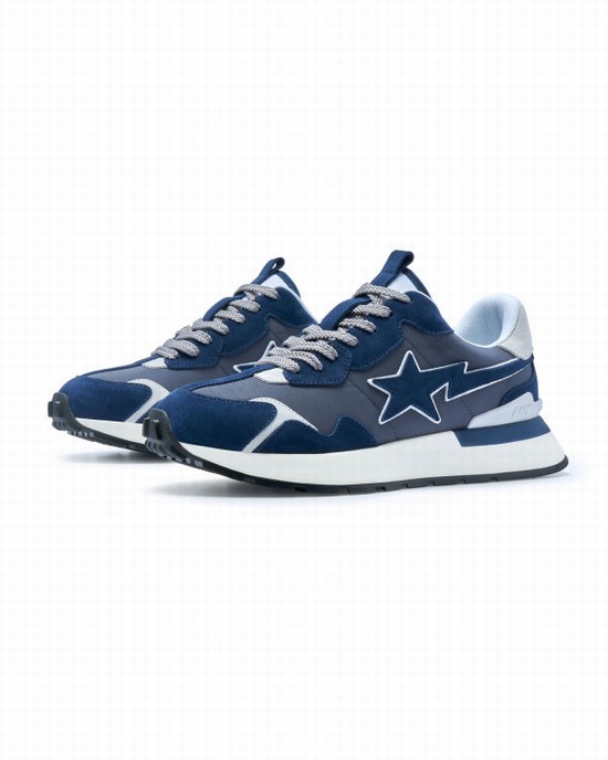 Navy / Blue Bape Road STA Express #3 M1 Men's Sneakers | ZA-16293