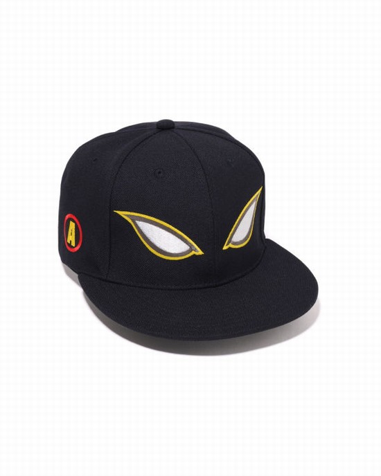 Navy / Blue Bape Shadow Snap Back Men's Caps | ZA-79843