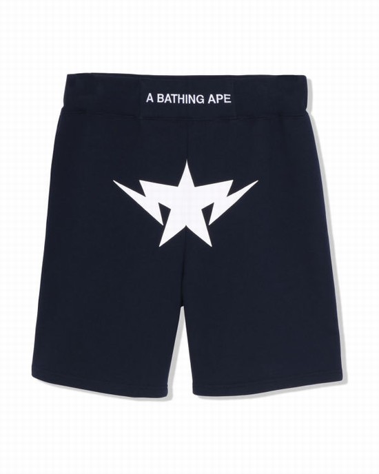 Navy / Blue Bape Twinsta Men's Shorts | ZA-29863