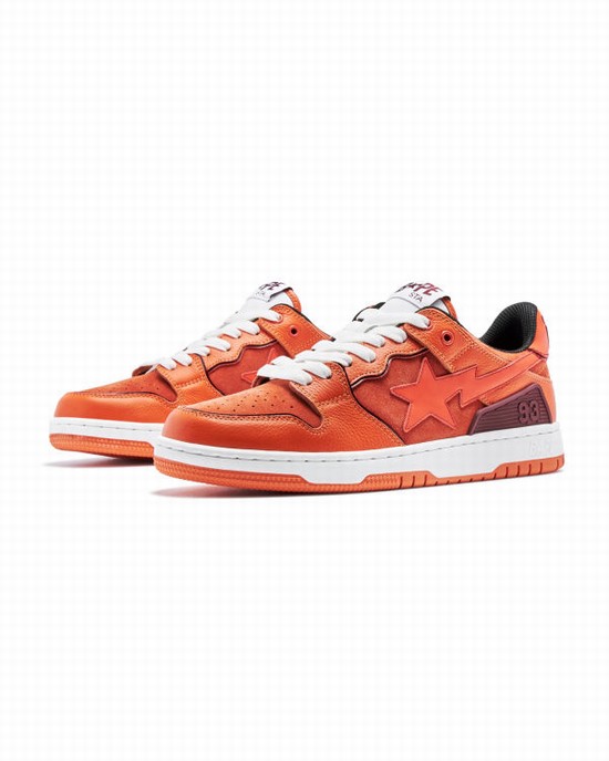 Orange Bape SK8 STA #2 Men's Sneakers | ZA-43869