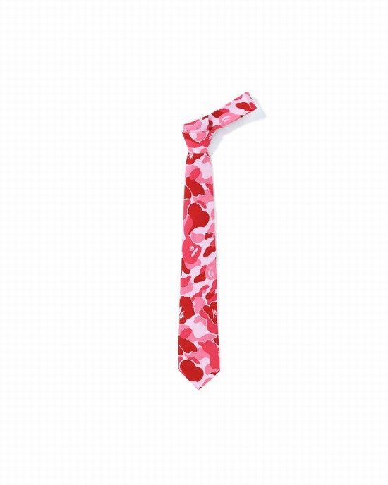 Pink Bape ABC Men's Ties | ZA-25369