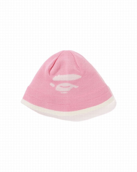 Pink Bape APE Face Women's Hats | ZA-72035