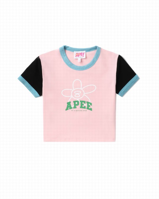 Pink Bape Graphic Women's Blouse | ZA-78320