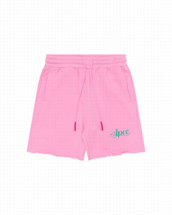 Pink Bape Logo lounge Women's Shorts | ZA-17463