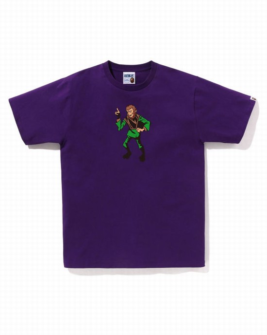 Purple Bape Ape Men's T Shirts | ZA-08531