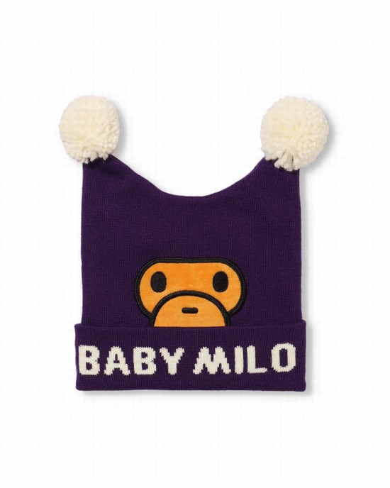 Purple Bape Milo Clown Kids' Caps | ZA-96358