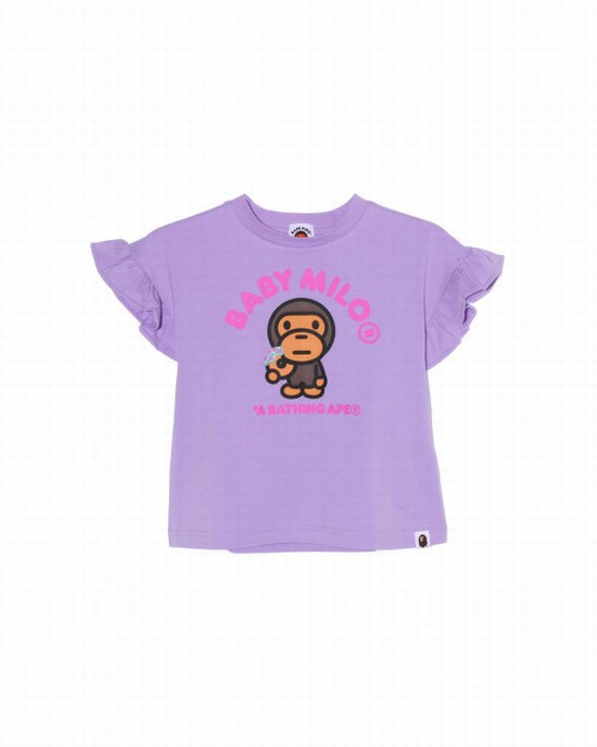 Purple Bape Milo Donuts Frill Kids' T Shirts | ZA-36194