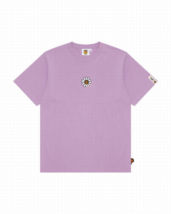 Purple Bape Milo short sleeve Women's T Shirts | ZA-57218