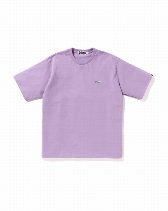 Purple Bape One Point Relaxed Fit Men's T Shirts | ZA-67489