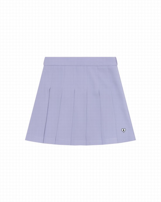 Purple Bape Pleated mini Women's Skirts | ZA-38615