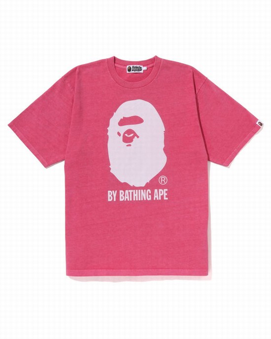 Rose Bape Overdyed By Bathing Ape Relaxed Men's T Shirts | ZA-49062