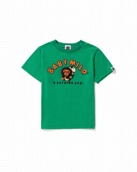 Turquoise Bape Milo Plush Doll In An Egg Kids' T Shirts | ZA-18027