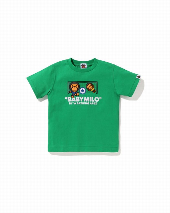 Turquoise Bape Milo Soccer Kids' T Shirts | ZA-83906