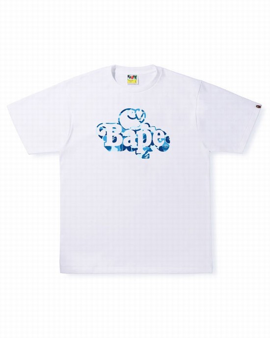 White Bape ABC Camo Milo On Men's T Shirts | ZA-04961