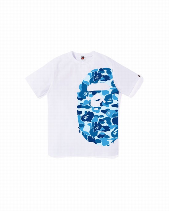 White Bape ABC Camo Side Big Ape Head Jr Kids' T Shirts | ZA-39124