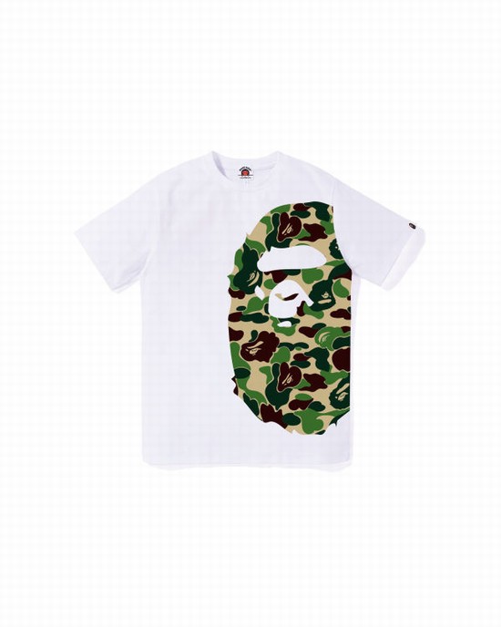 White Bape ABC Camo Side Big Ape Head Jr Kids' T Shirts | ZA-95183