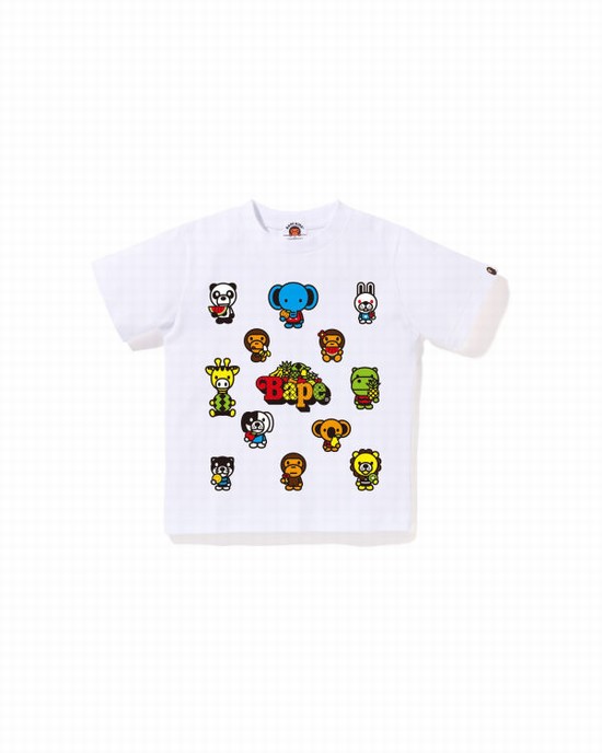 White Bape Milo Mixed Fruit #1 Kids' T Shirts | ZA-89574