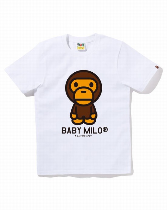 White Bape Milo Women's T Shirts | ZA-42915