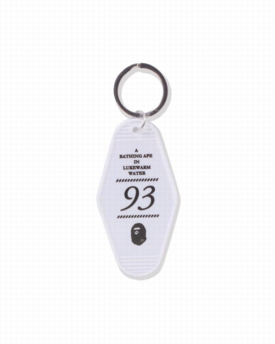 White Bape Room Men's Key Rings | ZA-42609