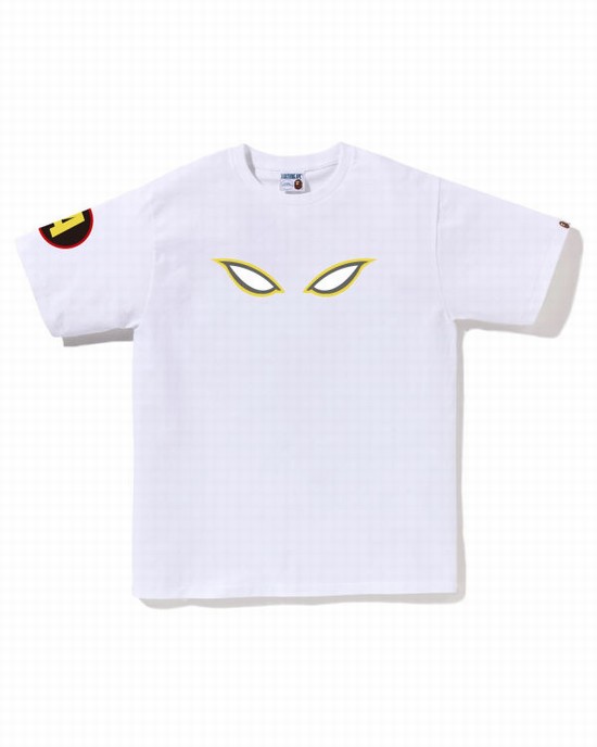 White Bape Shadow Men's T Shirts | ZA-85302