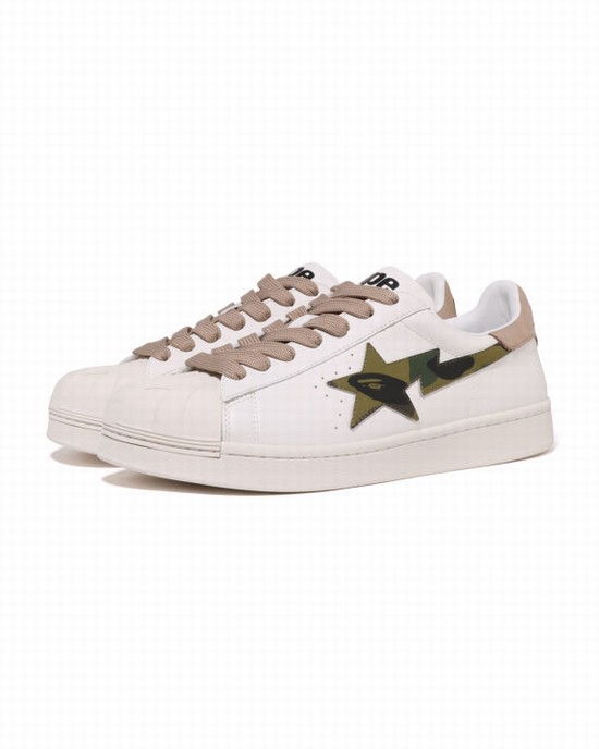 White Bape Skull STA #1 Men's Sneakers | ZA-42957