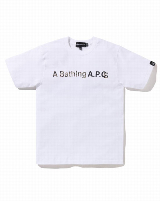 White Bape X A.P.C. A Bathing Ape Wide Women's T Shirts | ZA-10963