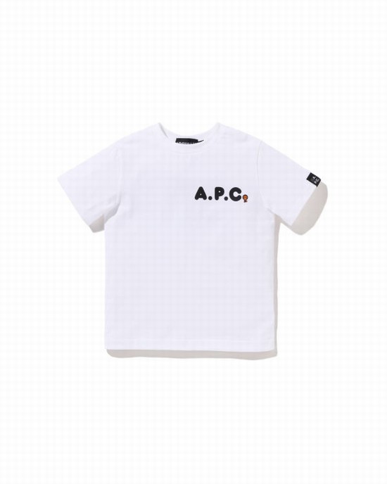 White Bape X A.P.C. Milo On APC Kids' T Shirts | ZA-64825