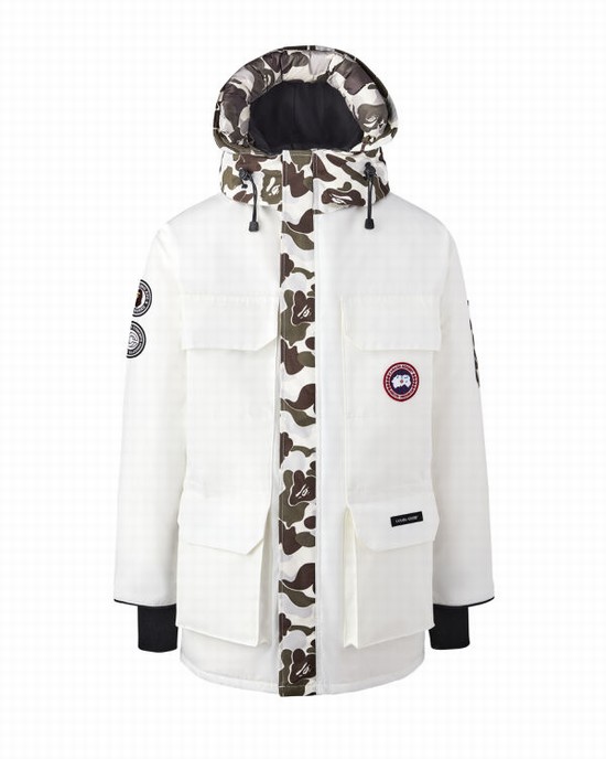 White Bape X Canada Goose X Concepts ABC Camo Expedition Men's Parka | ZA-87469