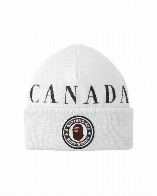 White Bape X Canada Goose X Concepts Men's Caps | ZA-05183